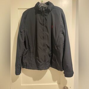 Polo Ralph Lauren Black Hooded Jacket with Red Logo